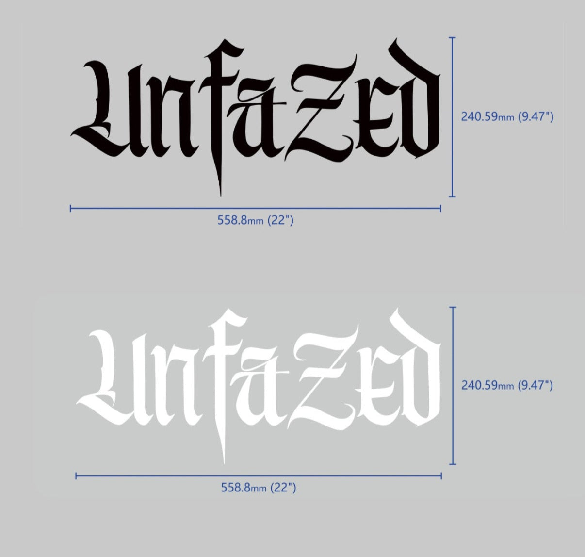 UNFAZED WINDOW DECAL