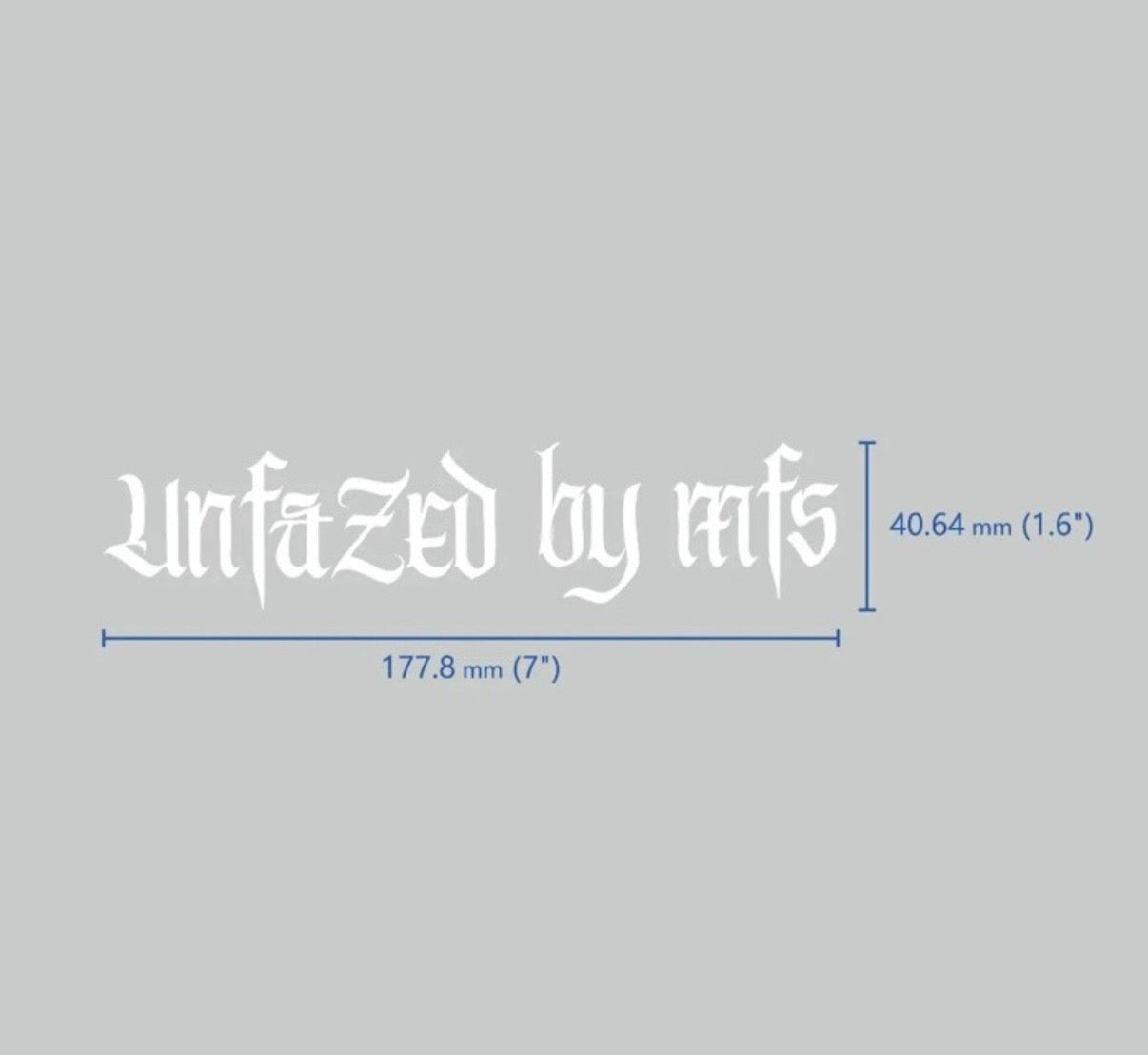 UNFAZED BY MFS DECAL