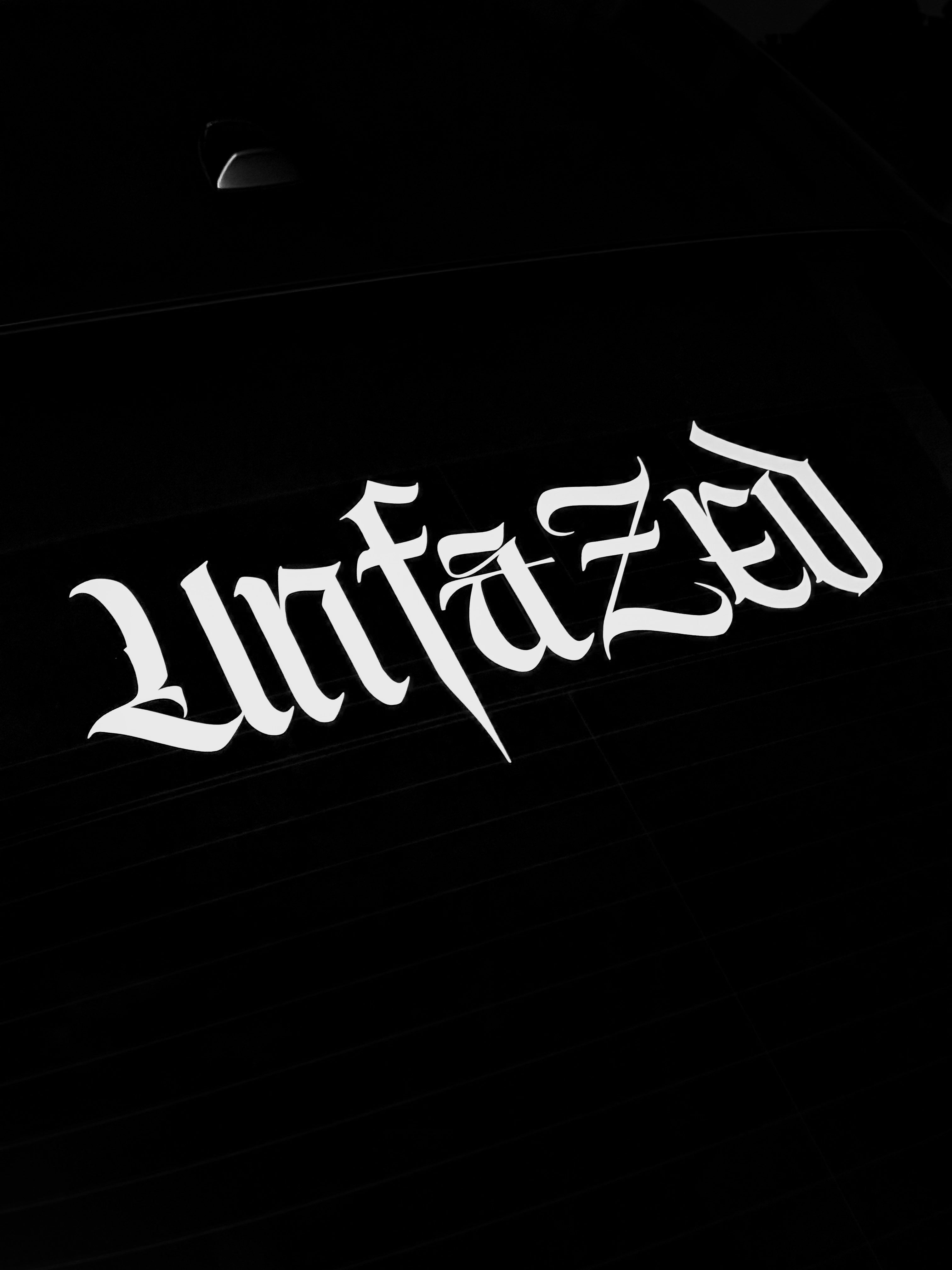 UNFAZED WINDOW DECAL
